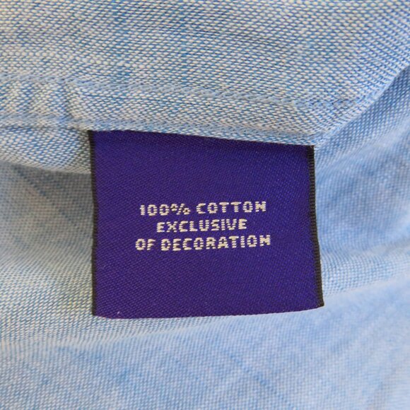 Tyler Campbell* Men's Short Sleeve Button Down Curved Hem Chest Pocket Shirt~ XL - Picture 5 of 12